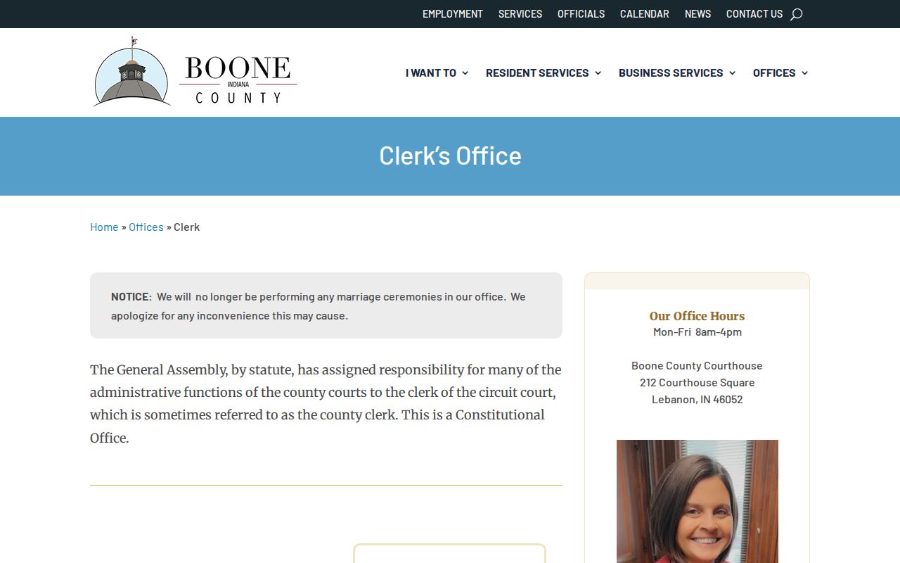 Boone County active warrant verification through the Clerk