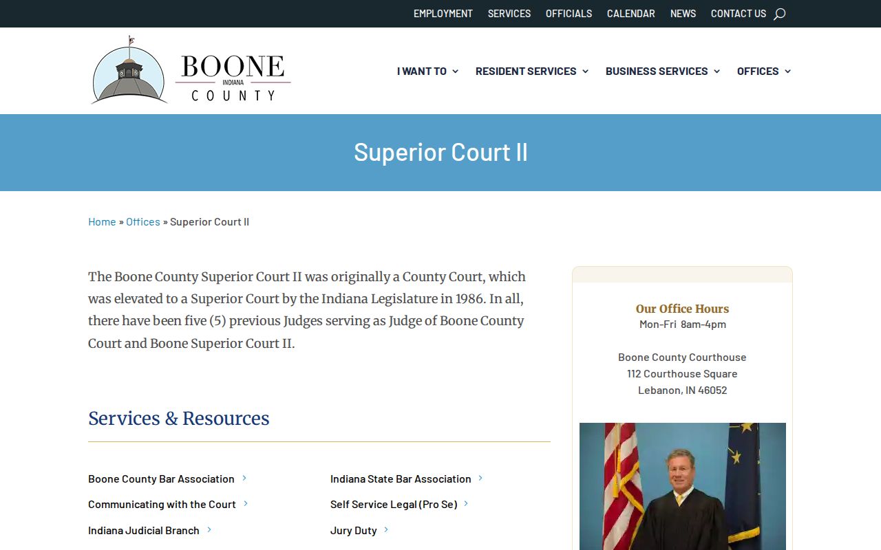Boone Superior Court II traffic warrant and infraction information